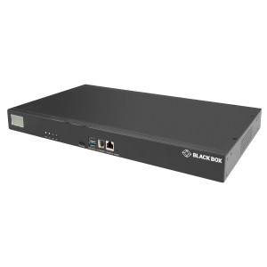 Black Box LES1748A-R2 Console Server with POTS Modem, 48 RJ-45 RS-232, 2 10/100/1000-Mbps Ethernet/SFP fiber ports